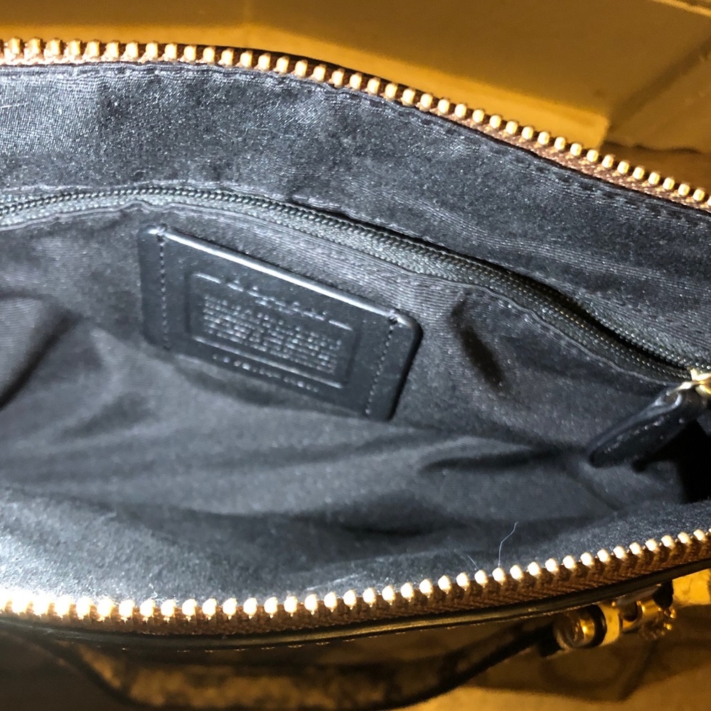 Coach Brown and Tan Signature Crossbody Bag - Picture 6 of 8